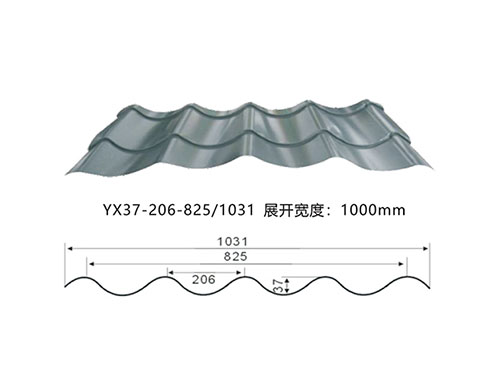 綿陽YX37-206-1031彩鋼琉璃瓦